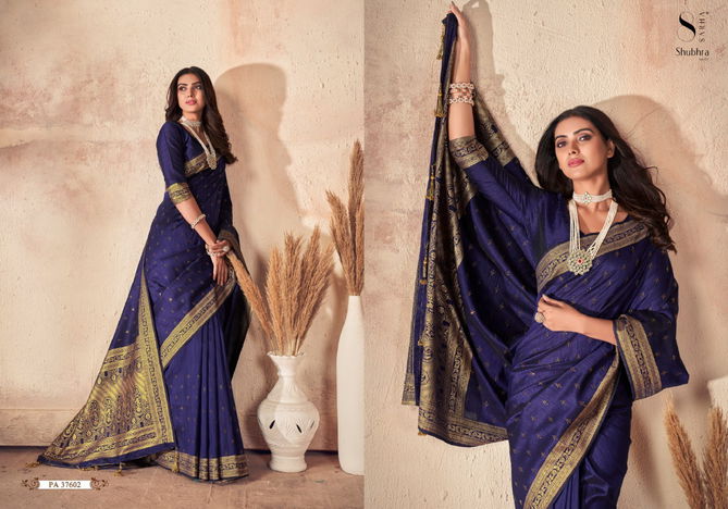 Shubhra Vol 1 By Aura Silk Party Wear Sarees Catalog